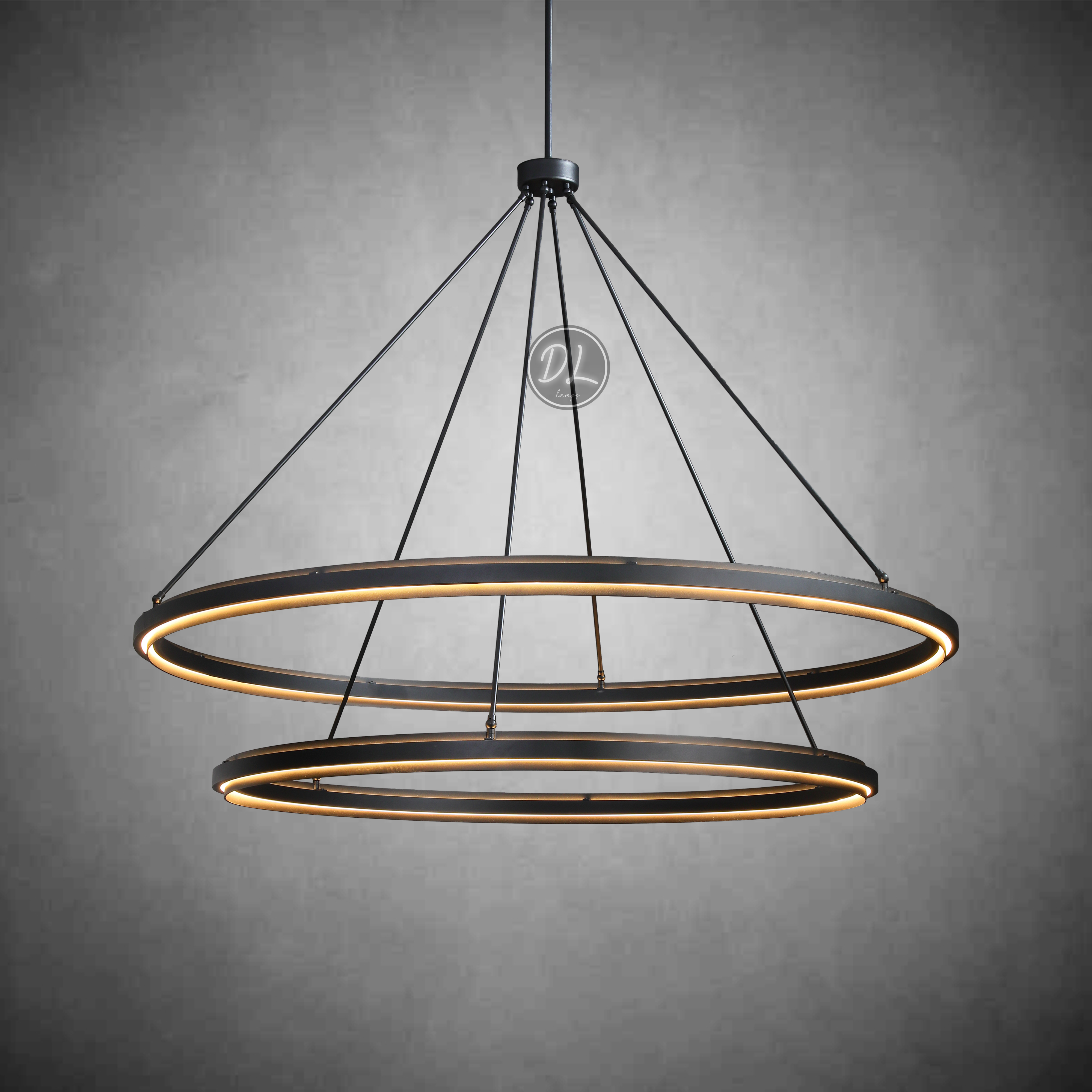 Radiant Vintage 2-Tier Round Chandelier 60"