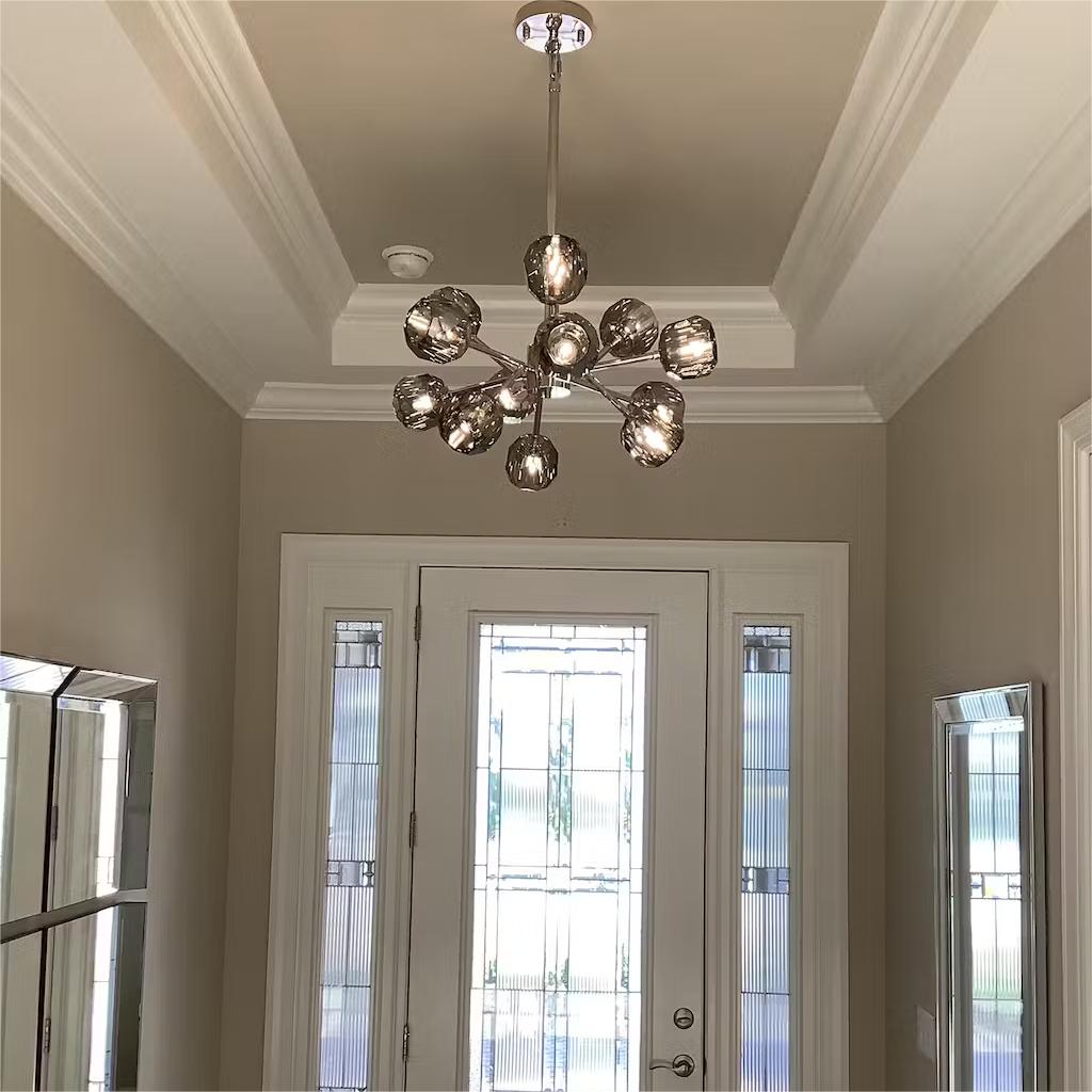 Dawn- Modern Design Niche Unique Hexagonal Crystal Ball Oval Chandelier 48"/ 60"/ 72"