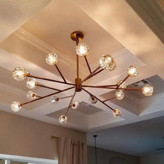 Dawn- Modern Design Niche Unique Hexagonal Crystal Ball Oval Chandelier 48"/ 60"/ 72"
