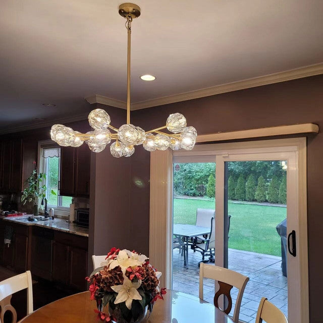 Dawn- Modern Design Niche Unique Hexagonal Crystal Ball Oval Chandelier 48"/ 60"/ 72"