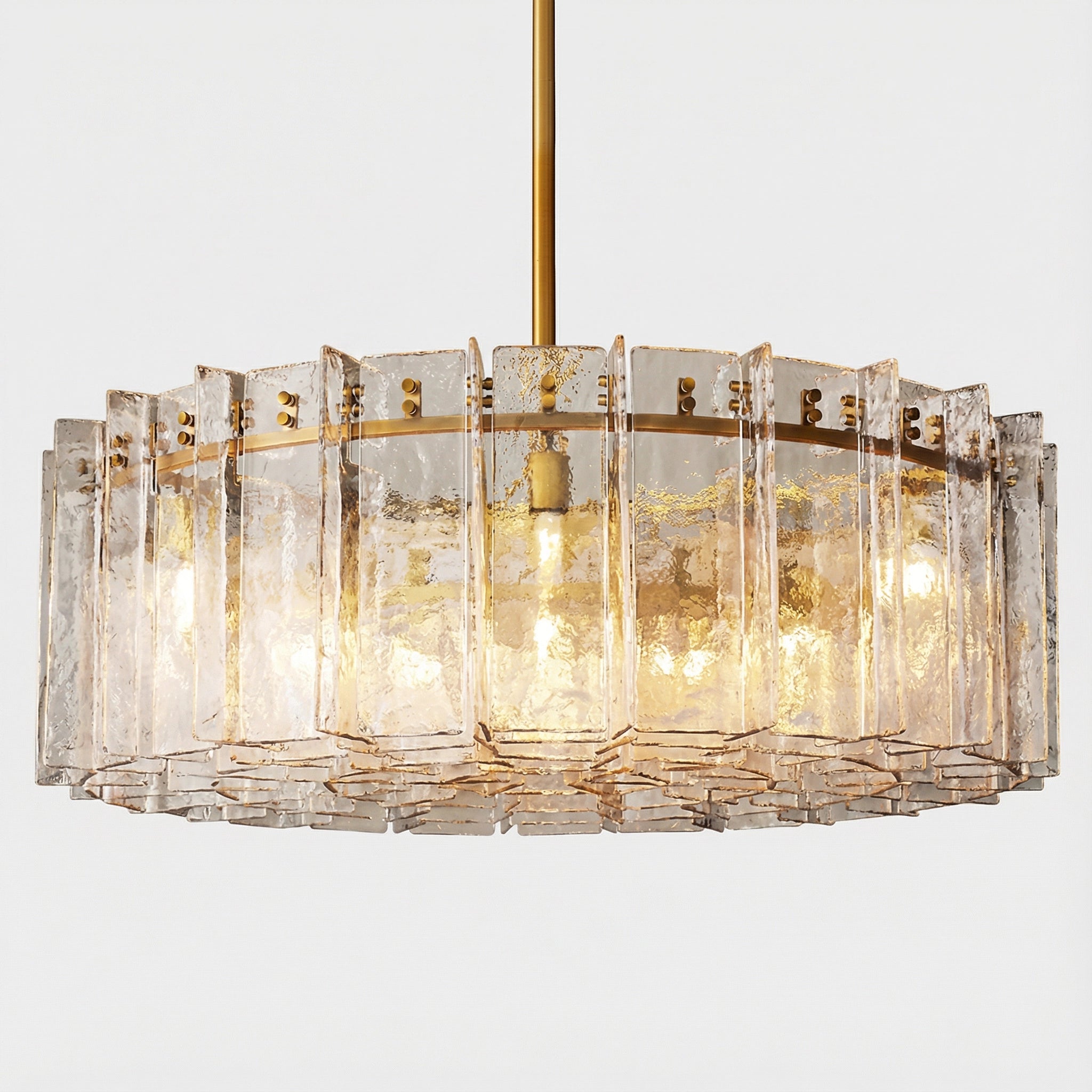 Denise Lattice Round Glass Chandelier