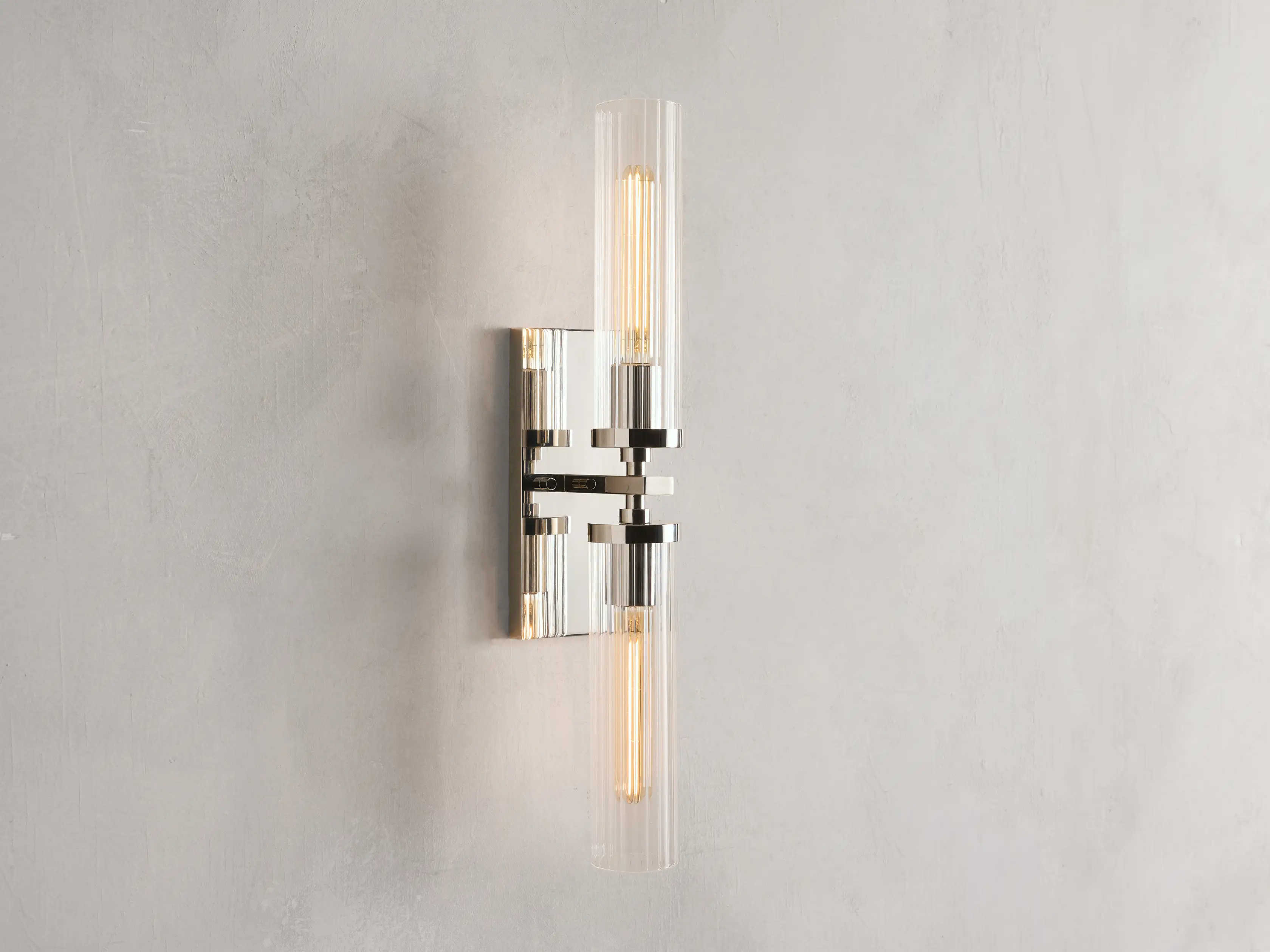 Andreas Modern Linear Glass Wall Sconces 2 Lights