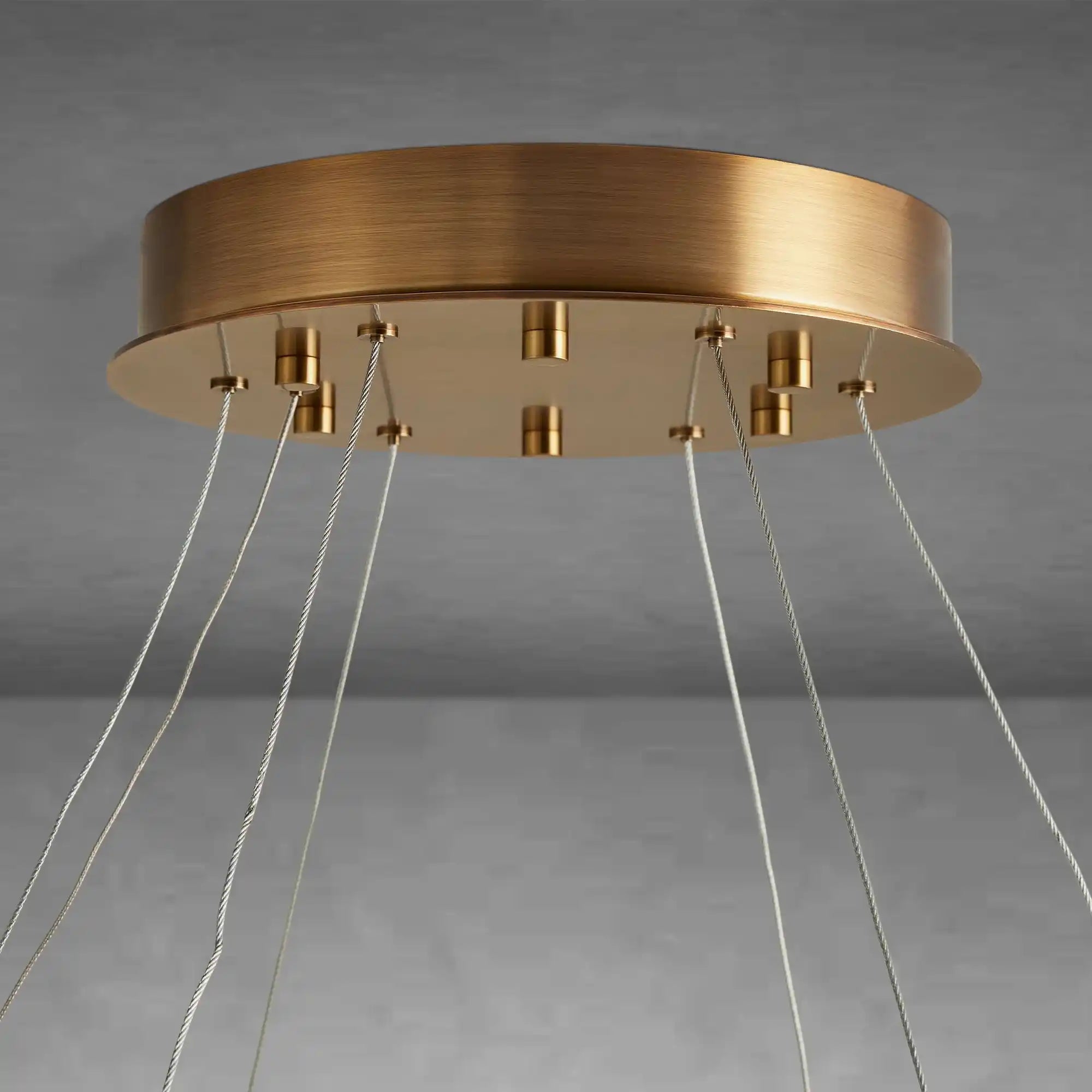 Halima Halo Spanish Alabaster LED Chandelier Luxury Brass Lighting
