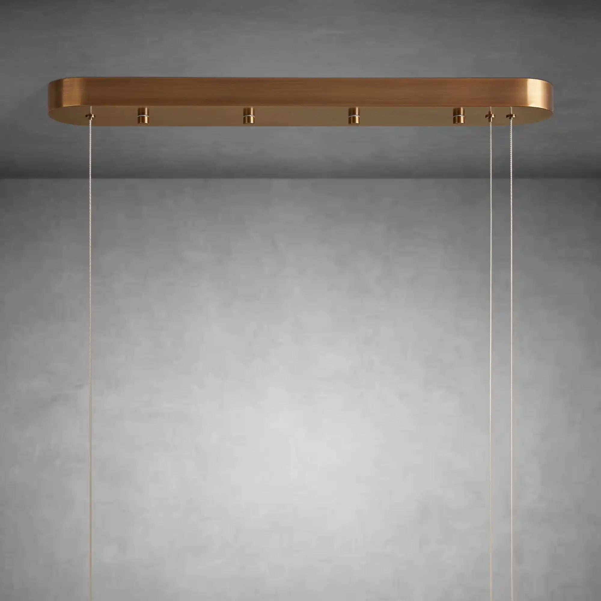 Halima Modern Linear Alabaster LED Chandelier with Brass Accents