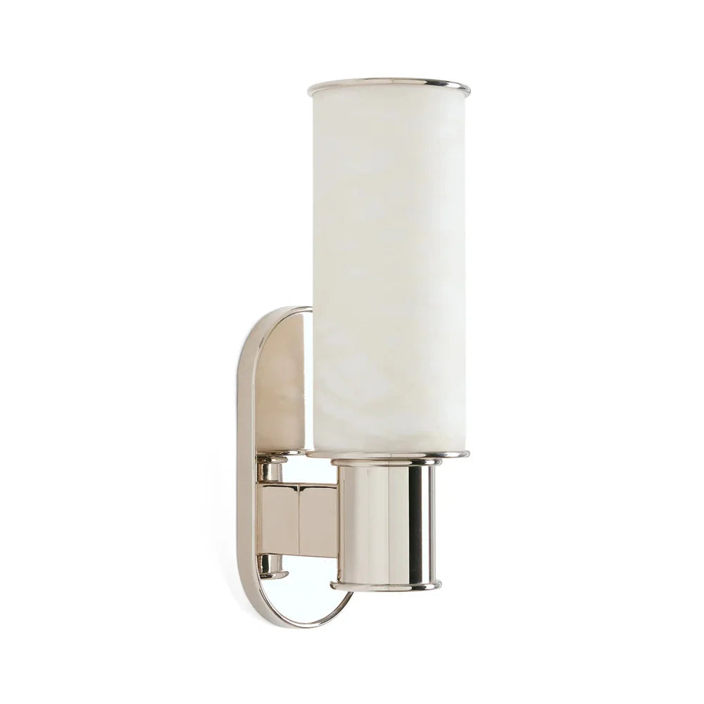 Harlin Modern Alabaster Stone Wall Sconce with Premium Metal Finishes