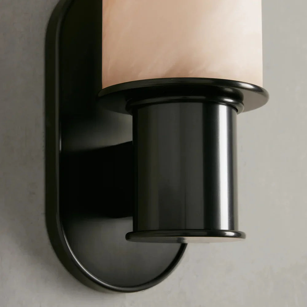Harlin Modern Alabaster Stone Wall Sconce with Premium Metal Finishes