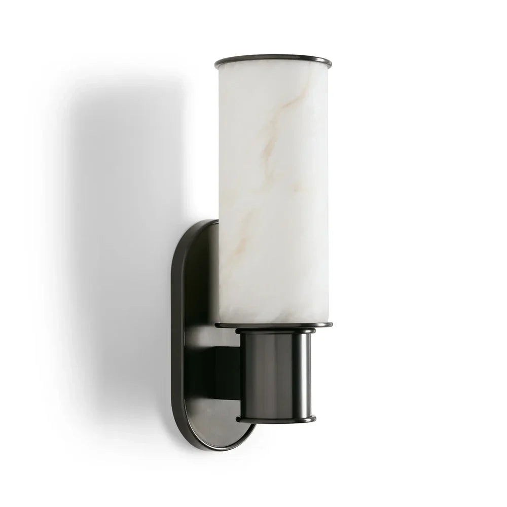 Harlin Modern Alabaster Stone Wall Sconce with Premium Metal Finishes
