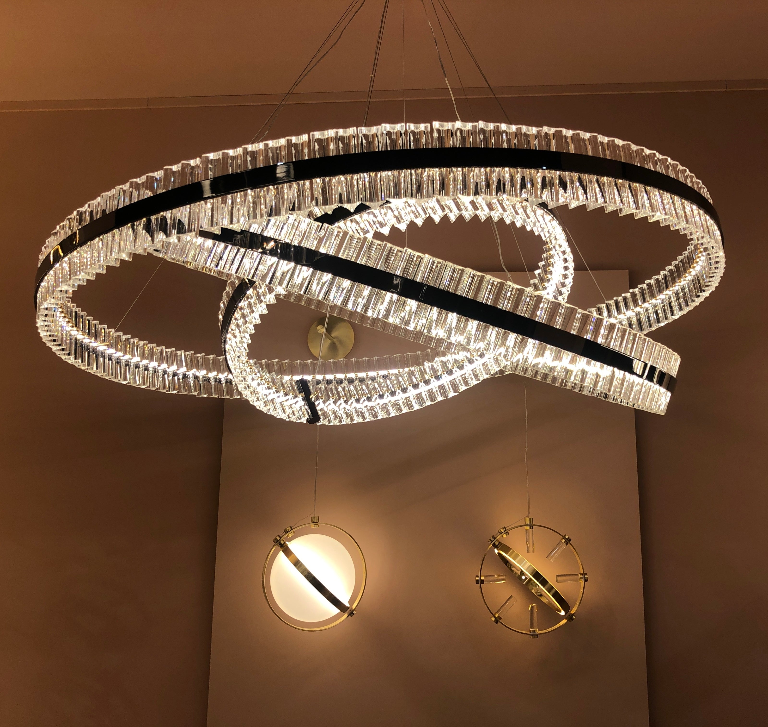Denise Aquinox 3-Tier Round Crystal Ring LED Chandelier