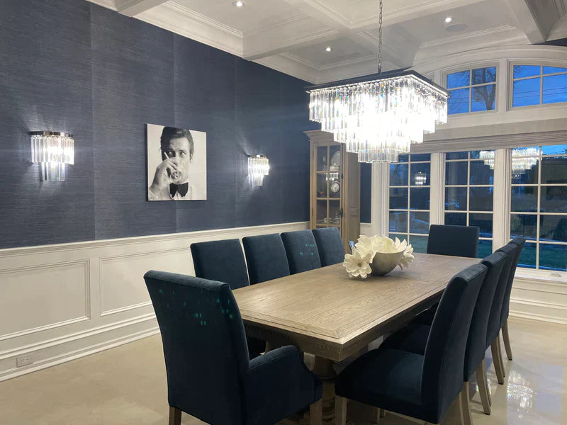 Extra Large Square Multi-layers Crystal Chandelier Modern Light
