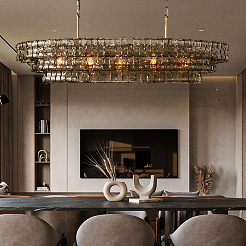 Denise Ghiaccio Oval Chandelier