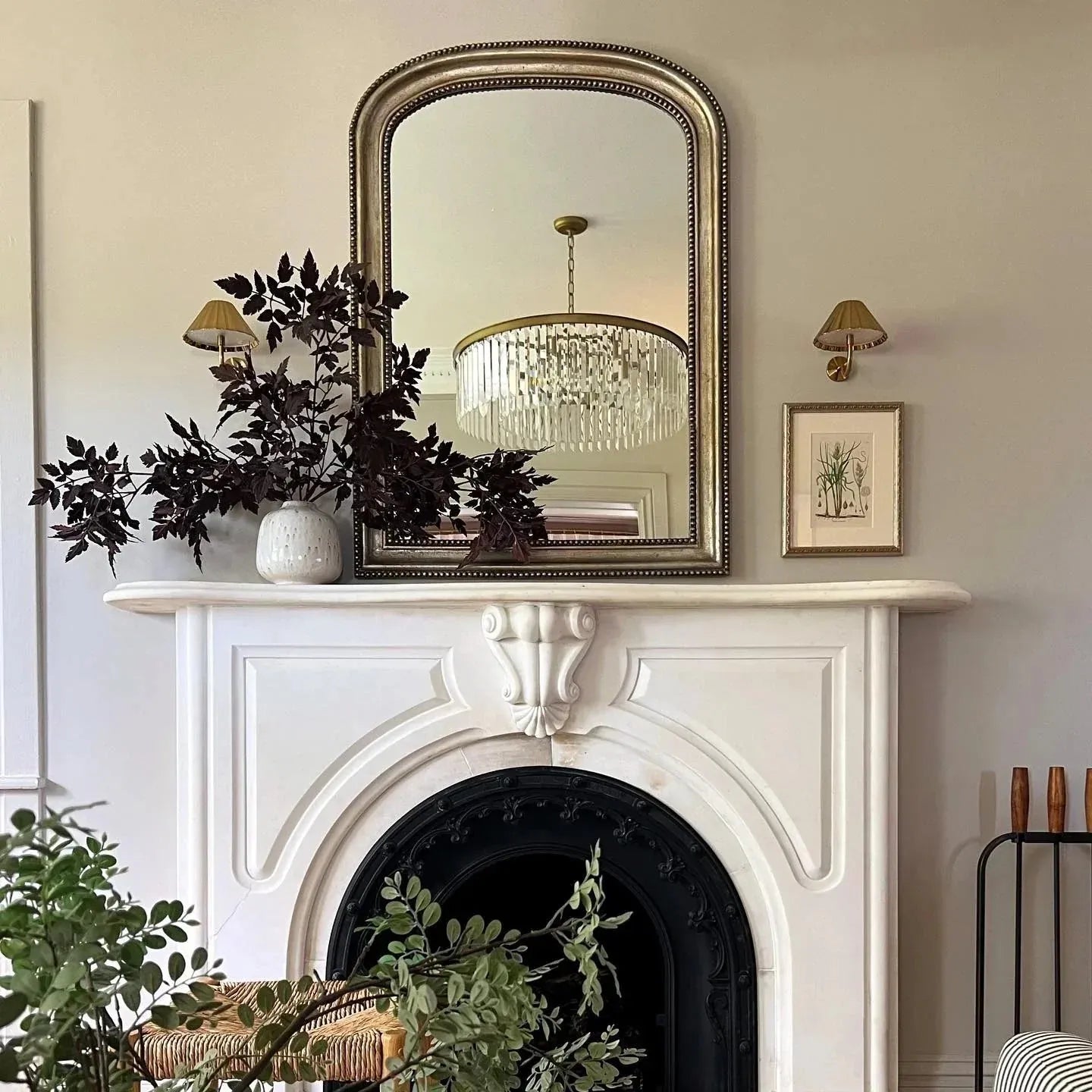 Leyland Crystal Round Chandelier Art Deco K9 Glass Iron Frame