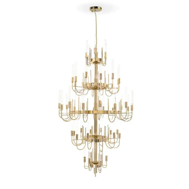 Luxury 5-Tier Crystal Rods Luxury Gala Chandelier