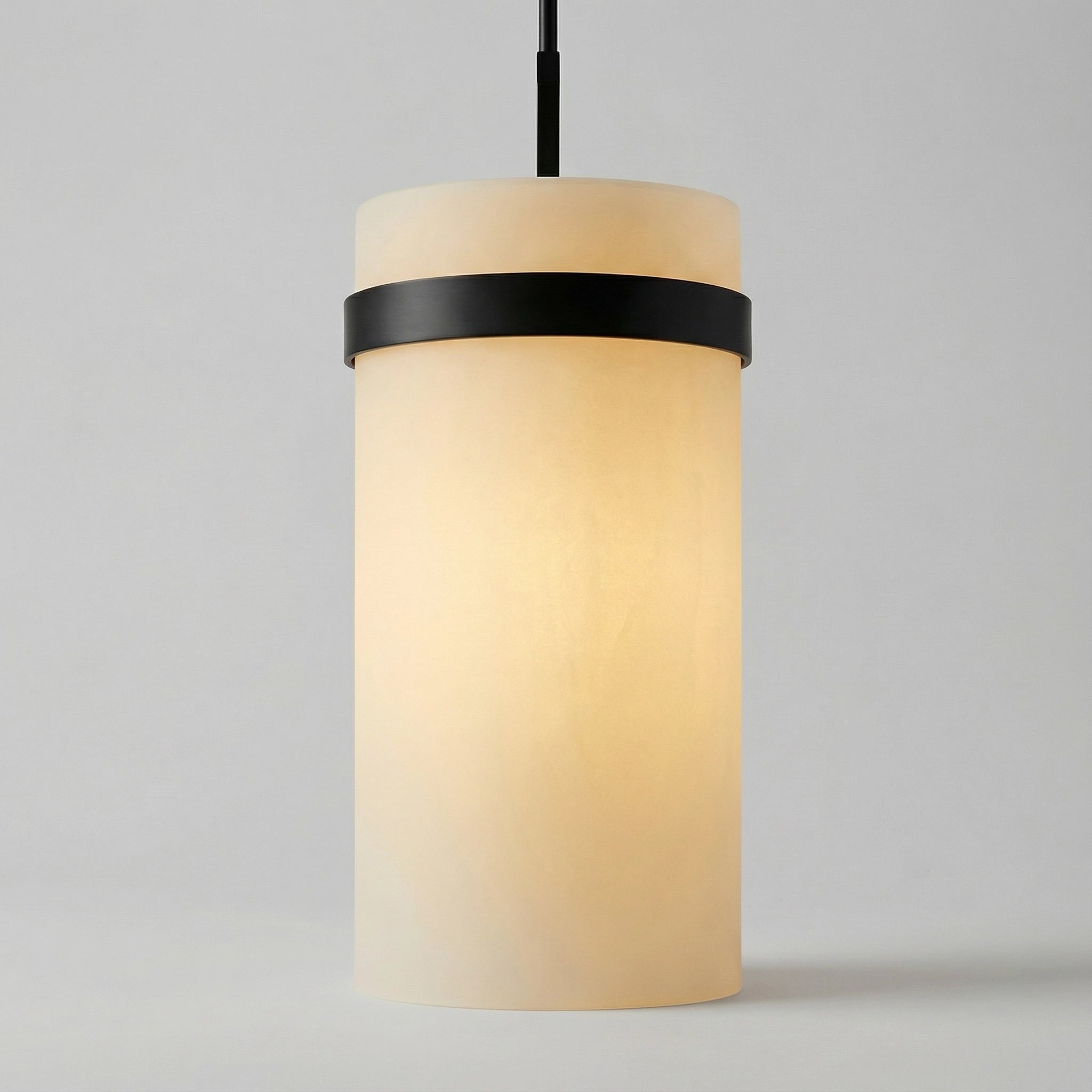 Lavelle Modern Milk Glass Pendant Light Solid Brass Fixture