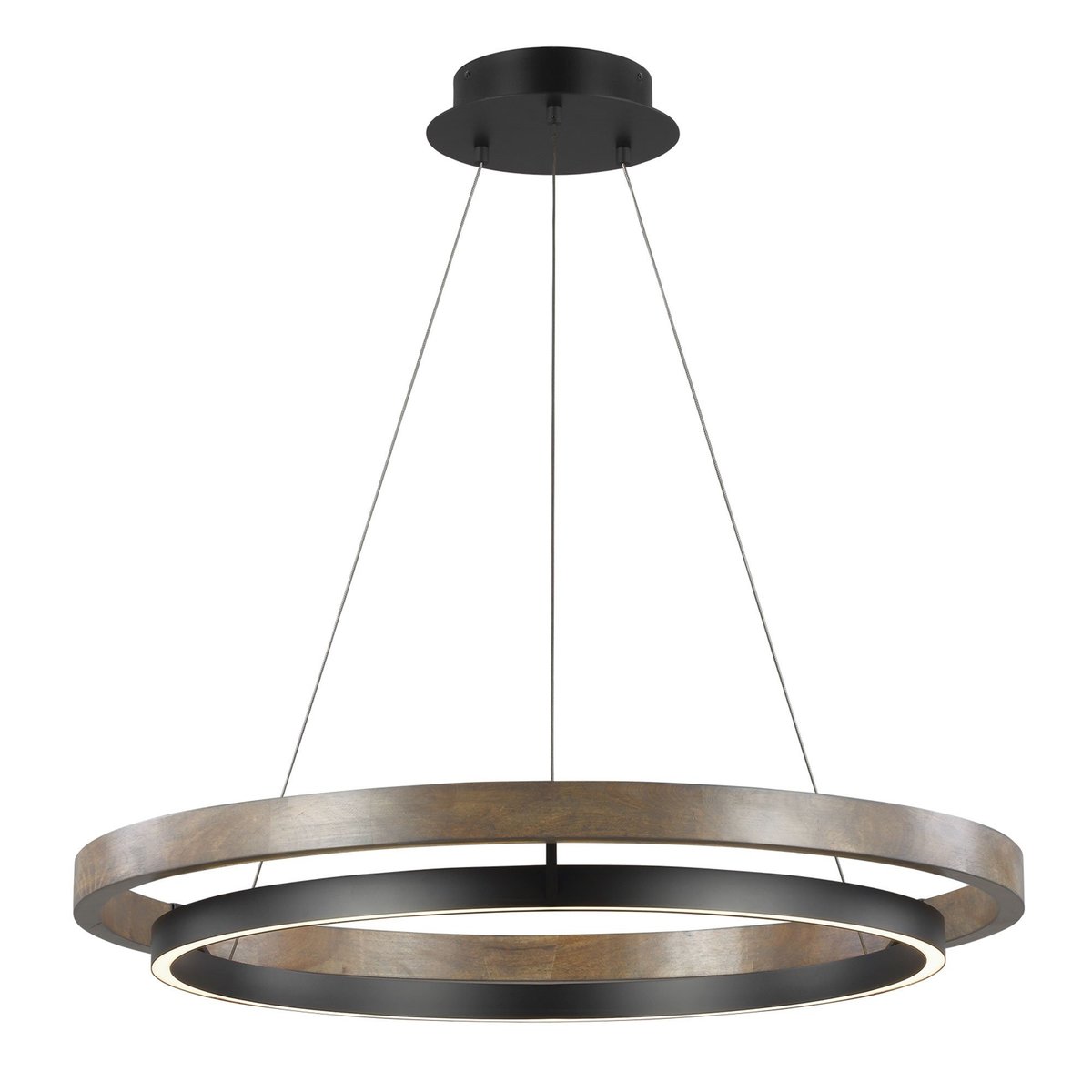 Grace Brass and Wood Chandelier 24" 30'' 36'' 48" 65''D