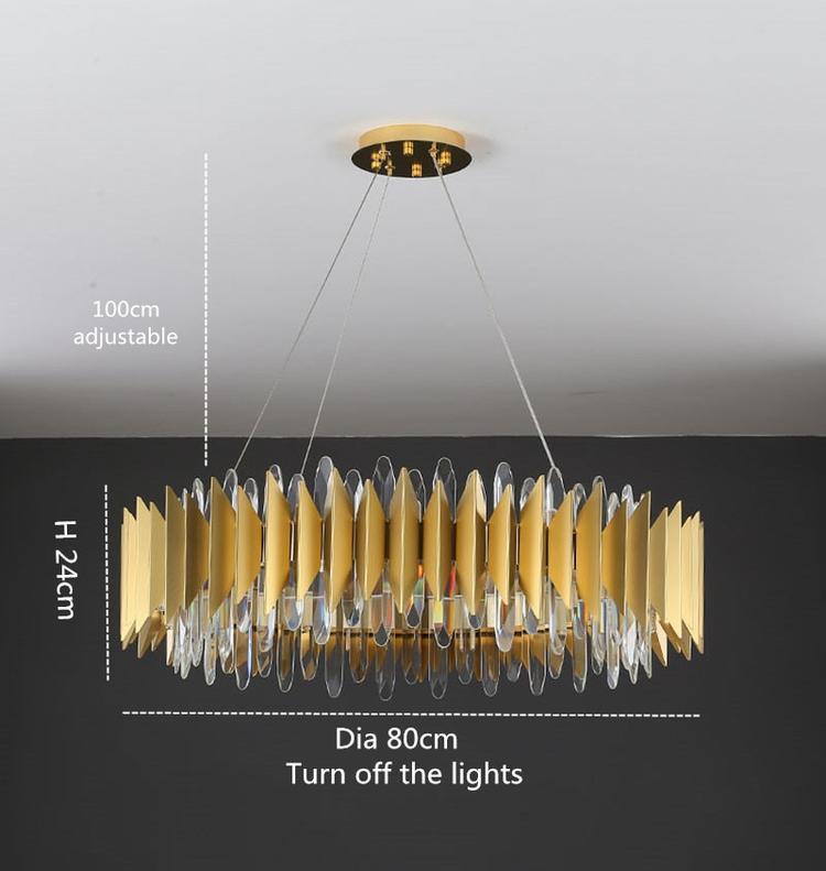 Glacia Halo Crystal Chandelier For living room