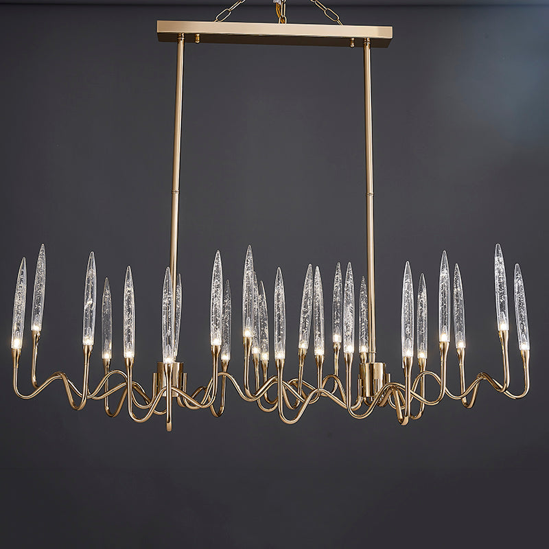 Brass Glass chandelier Celling light