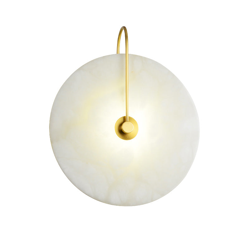 Denise Alabaster Round Bedroom Bedside Wall Sconce