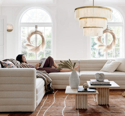 Windham Alabaster 3 Tier Chandelier