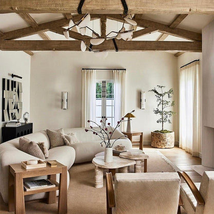 Denise Selena Alabaster Chandelier, Luxury Modern Chandelier for Living Room