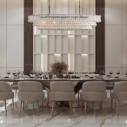 Denise Ghiaccio Oval Chandelier