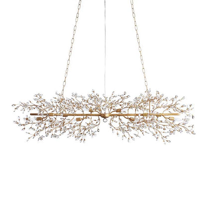 Fiore Crystal Flowers Creative Linear Chandelier 43", 51", 68"