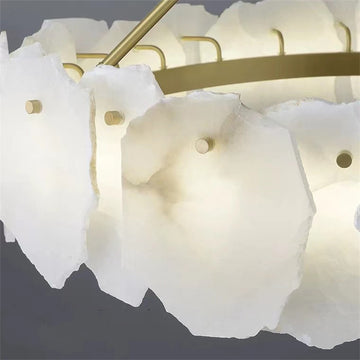 （Customize 3-Tier）August Modern marble Round chandelier