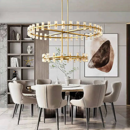 2-Tier Wine-Glass Round Chandelier 60",108-Lights