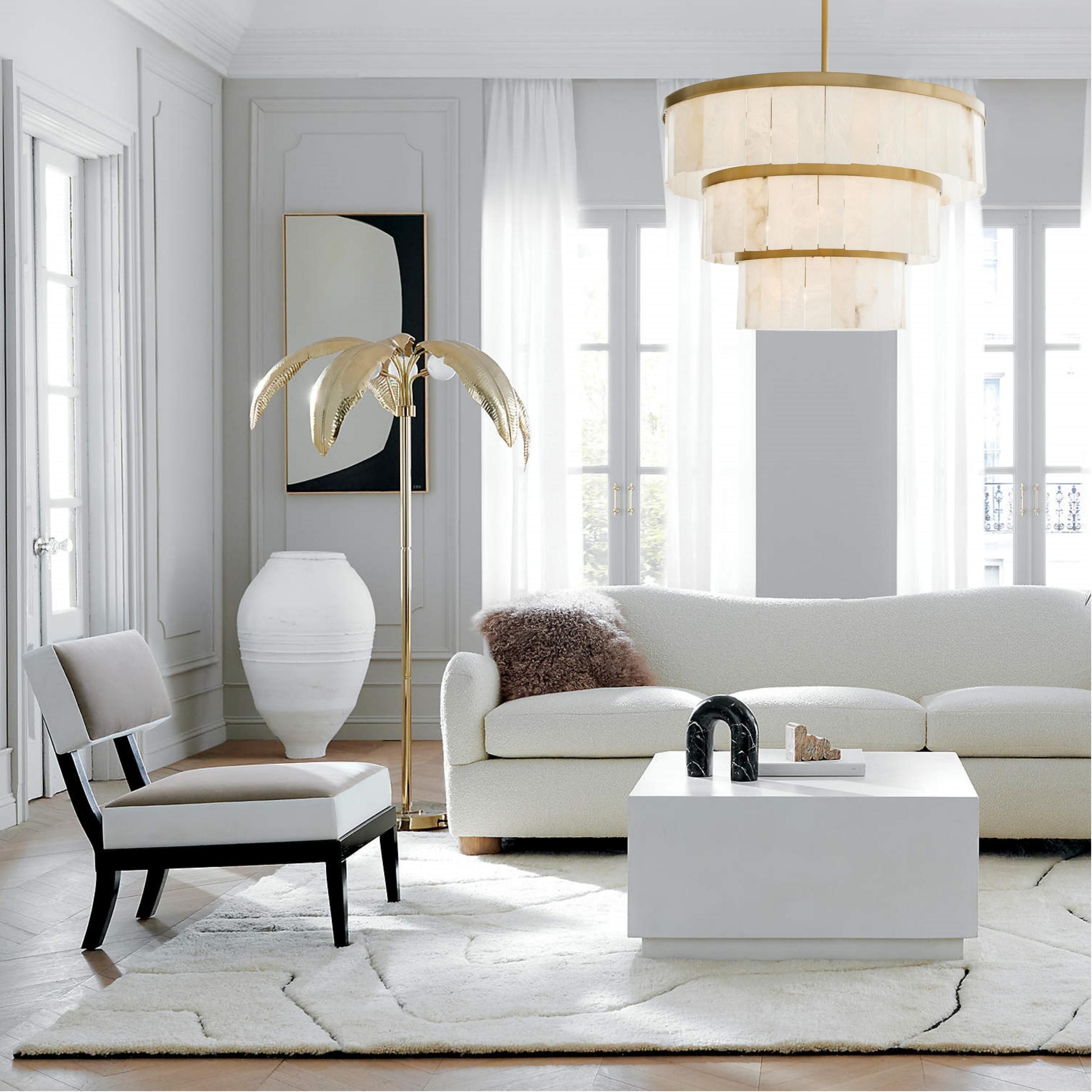 Windham Alabaster 3 Tier Chandelier