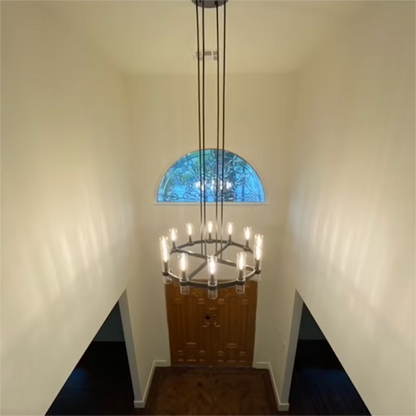 Crystalline Round Chandelier For Art Blown Glass 36"/48/60"/72"
