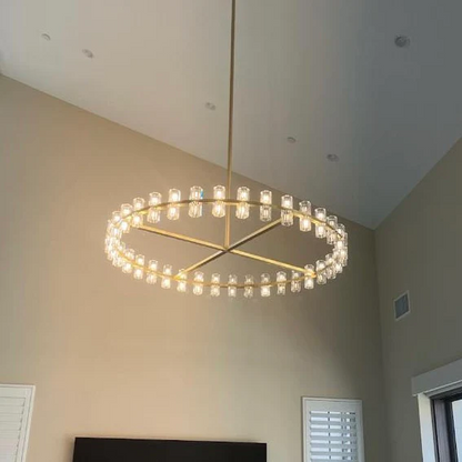 Modern Wine-Glass Round Glass Chandelier 36"/48"60"