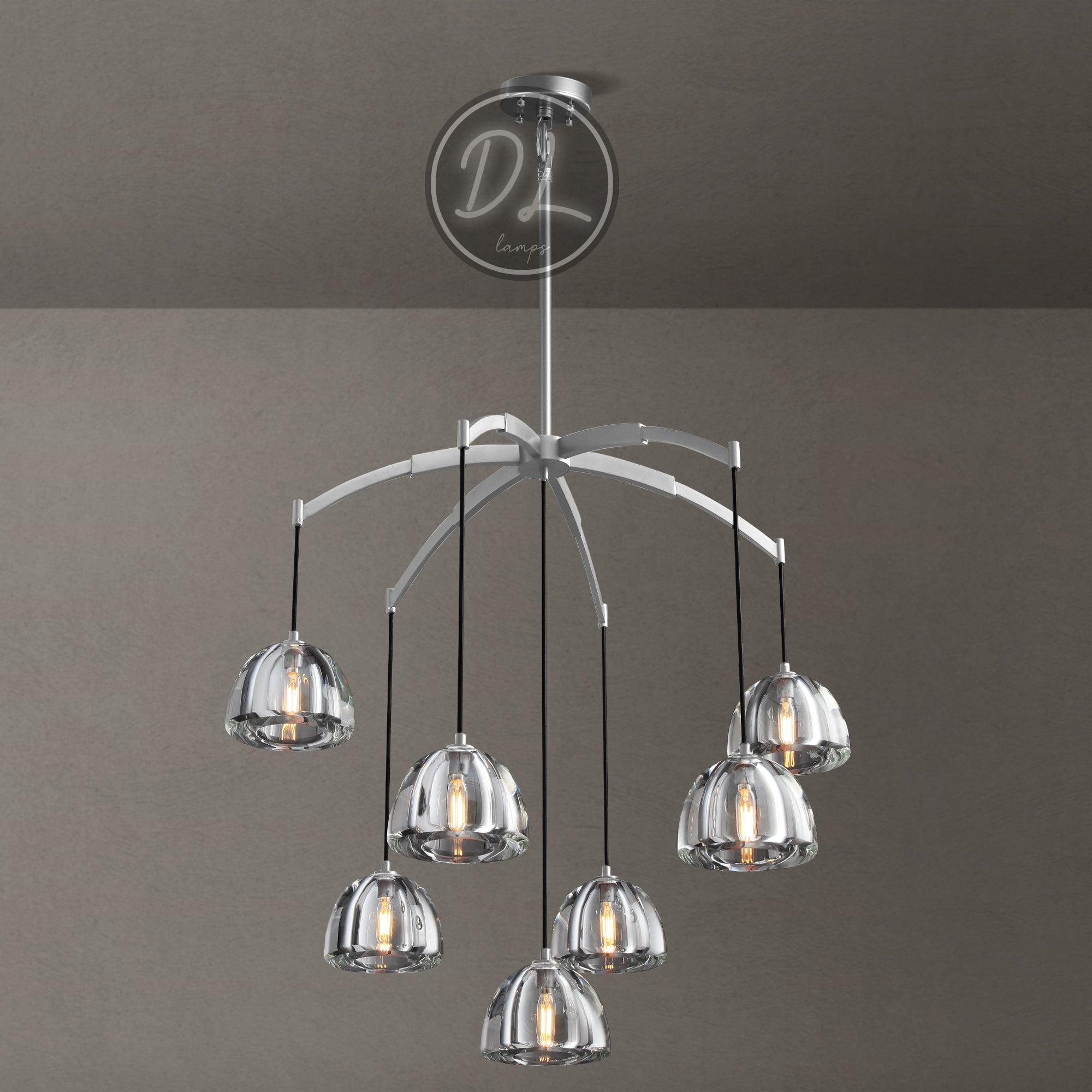 Aurora Modern Glass Round Chandelier 36''/48"/60''