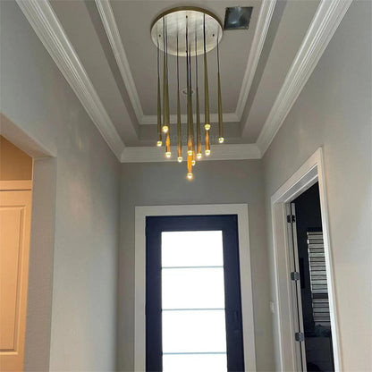 Twilight- Stylish modern art vertebrae tube shape crystal Round Chandelier 18"/24"/30"/48"