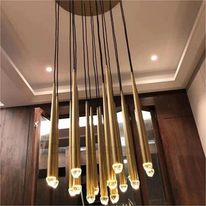 Twilight- Stylish modern art vertebrae tube shape crystal Round Chandelier 18"/24"/30"/48"