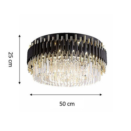 Denise Bobon Flush Mount Crystal Chandelier
