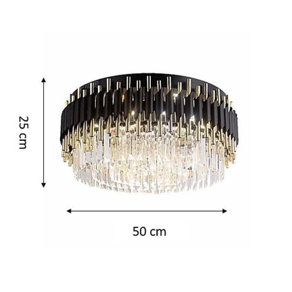 Denise Bobon Flush Mount Crystal Chandelier