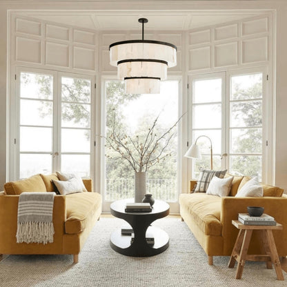 Windham Alabaster 3 Tier Chandelier