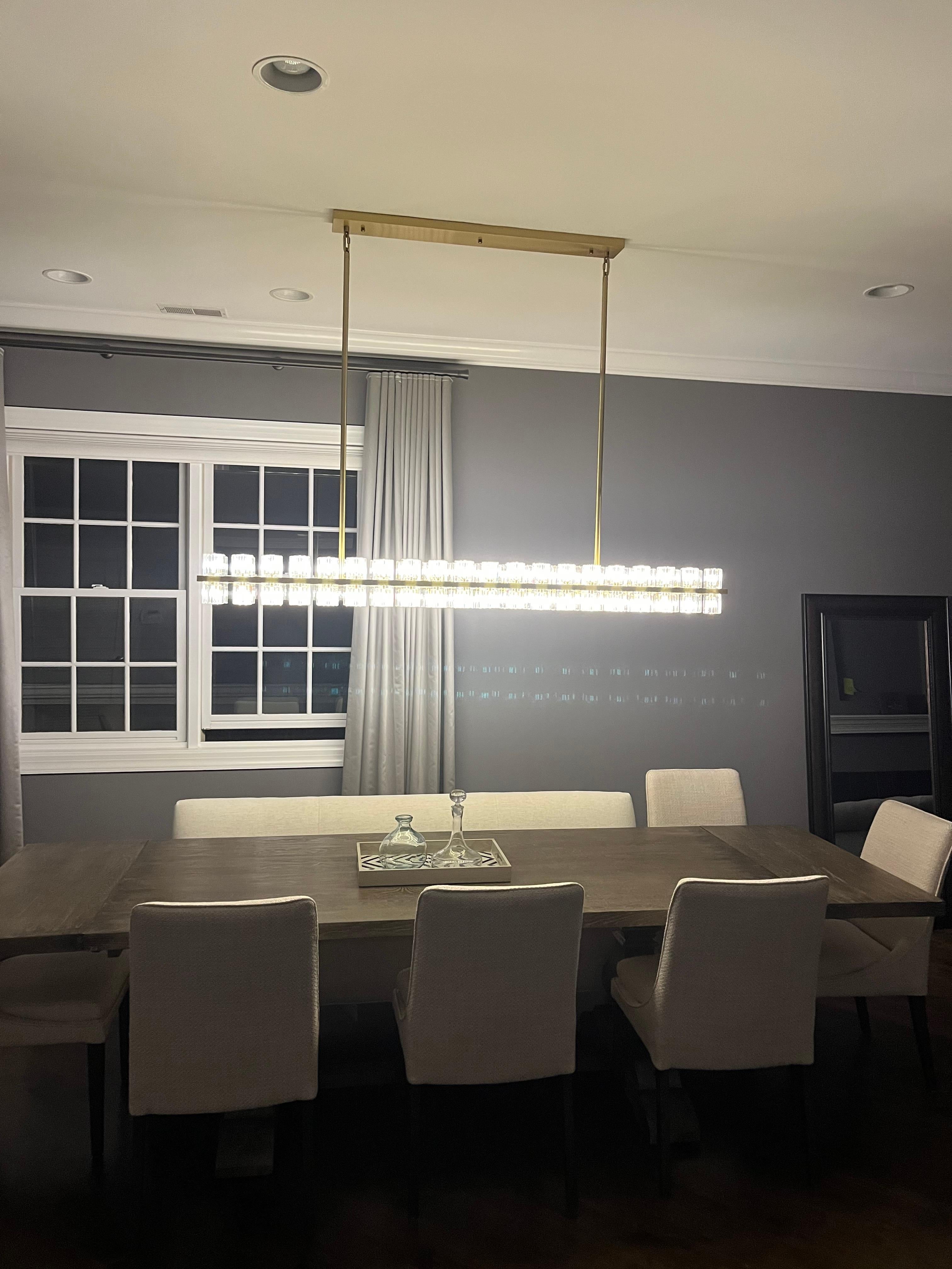 Aeabally Wine-glass Linear Chandelier 72"