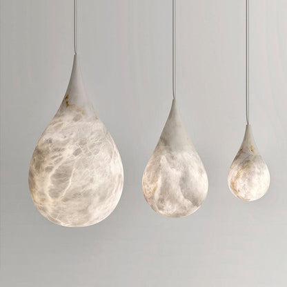 Denise Alabaster Raindrop Pendant Lighting, Dining Table Pendant