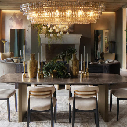 Denise Ghiaccio Oval Chandelier