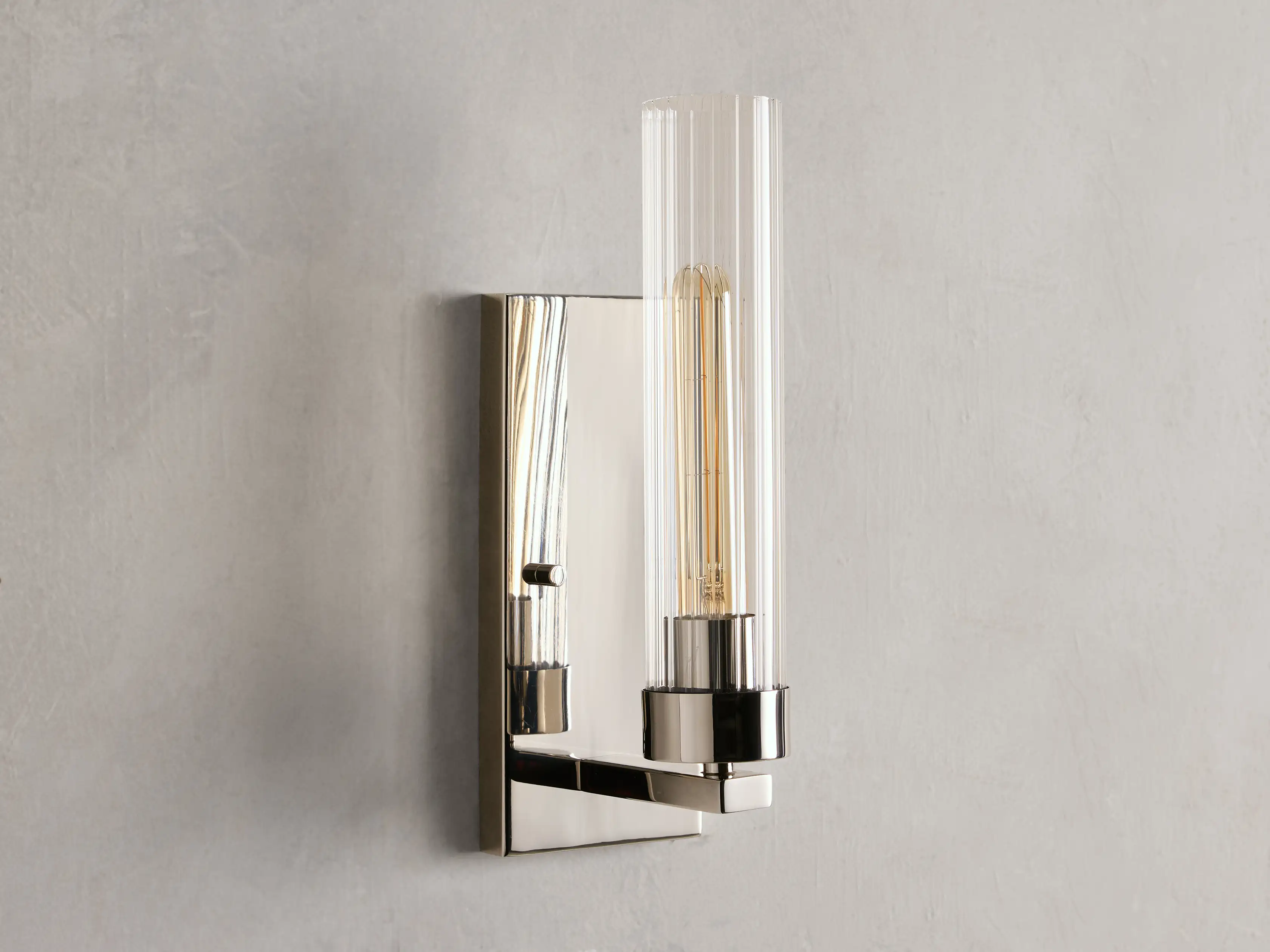 Andreas Modern Glass Wall Sconce 1 Light