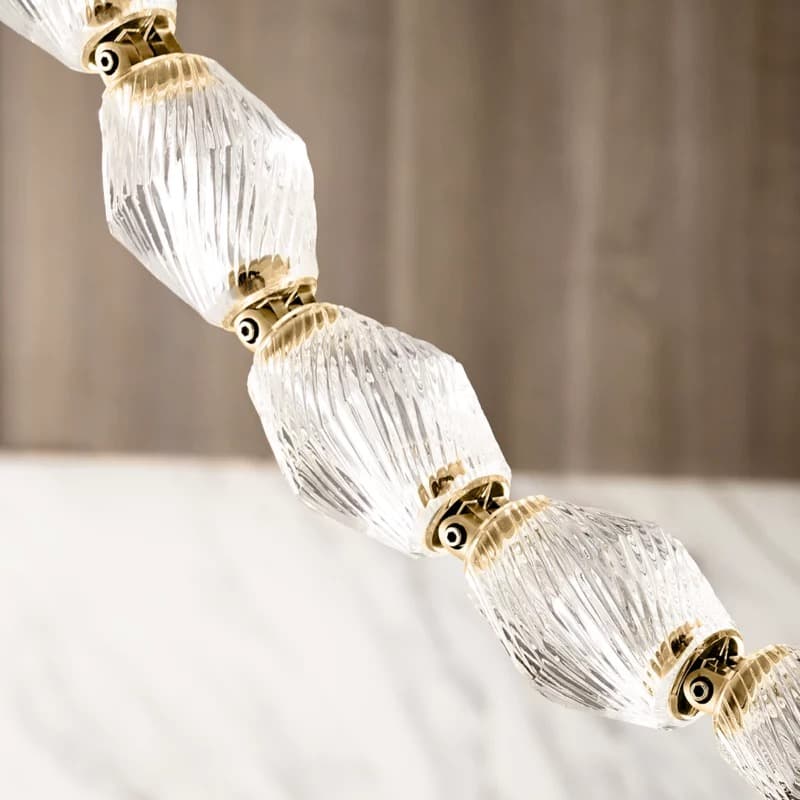 Pearl Necklace- Cryastal Pendant 115"H