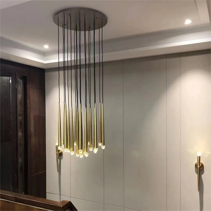Twilight- Stylish modern art vertebrae tube shape crystal Round Chandelier 18"/24"/30"/48"