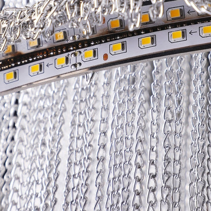 Extra Large Multi-layered Post-Modern Luxury Metal Chains Chandelier for High-ceiling Room