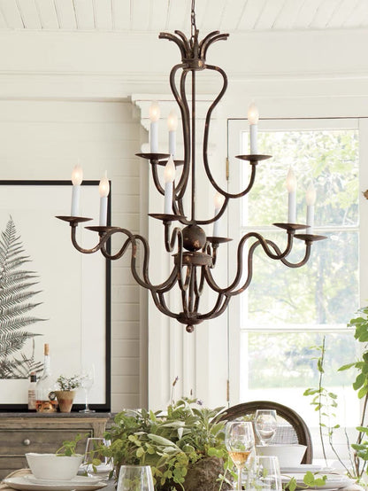 Gothic Bonita Grand 12 Light Chandelier 42'' - Silver