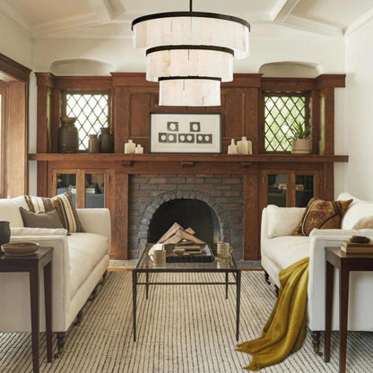Windham Alabaster 3 Tier Chandelier