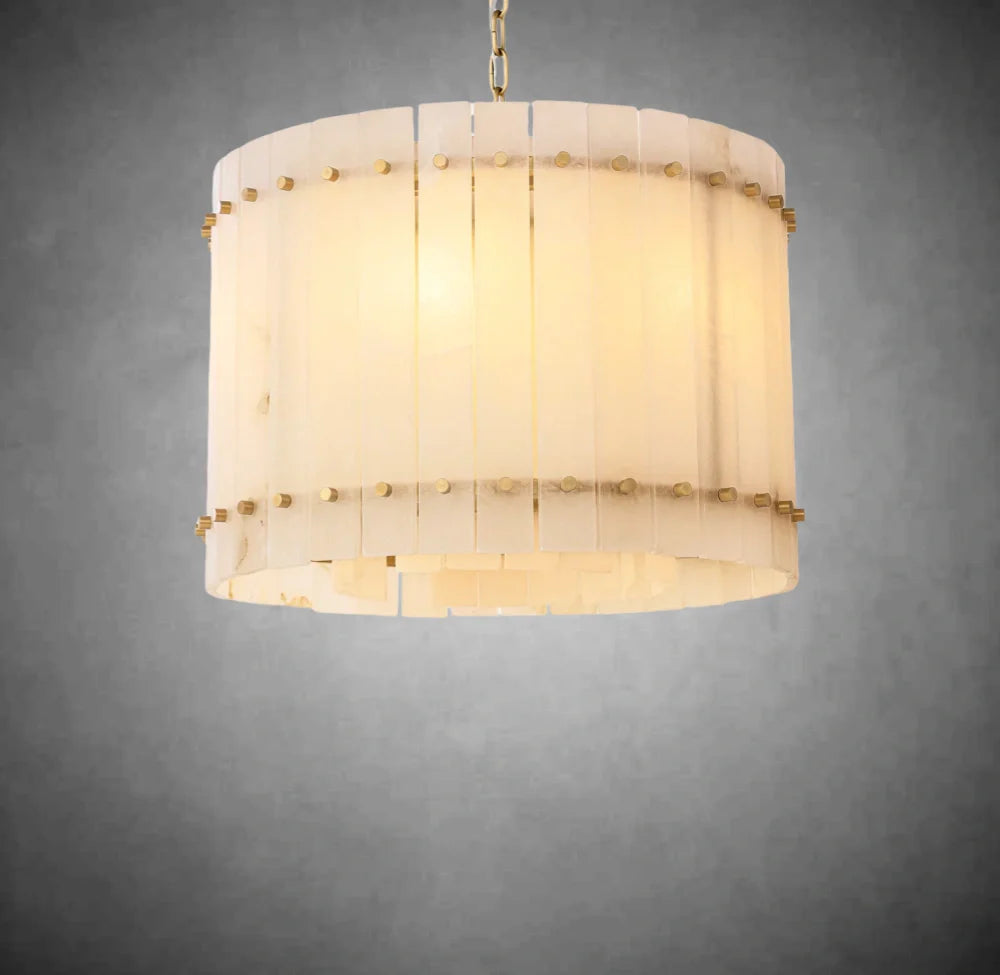 Marcus Alabaster Round Chandelier