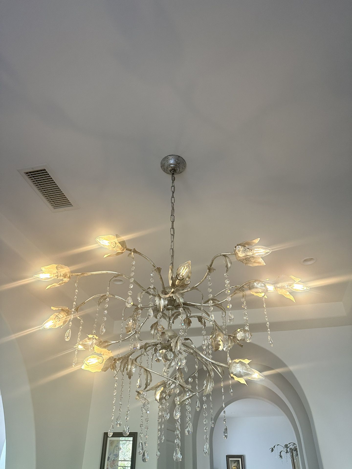 Gothic Viticcio Round Chandelier - Silver