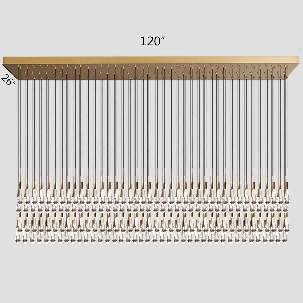 Solitaire Linear Chandelier