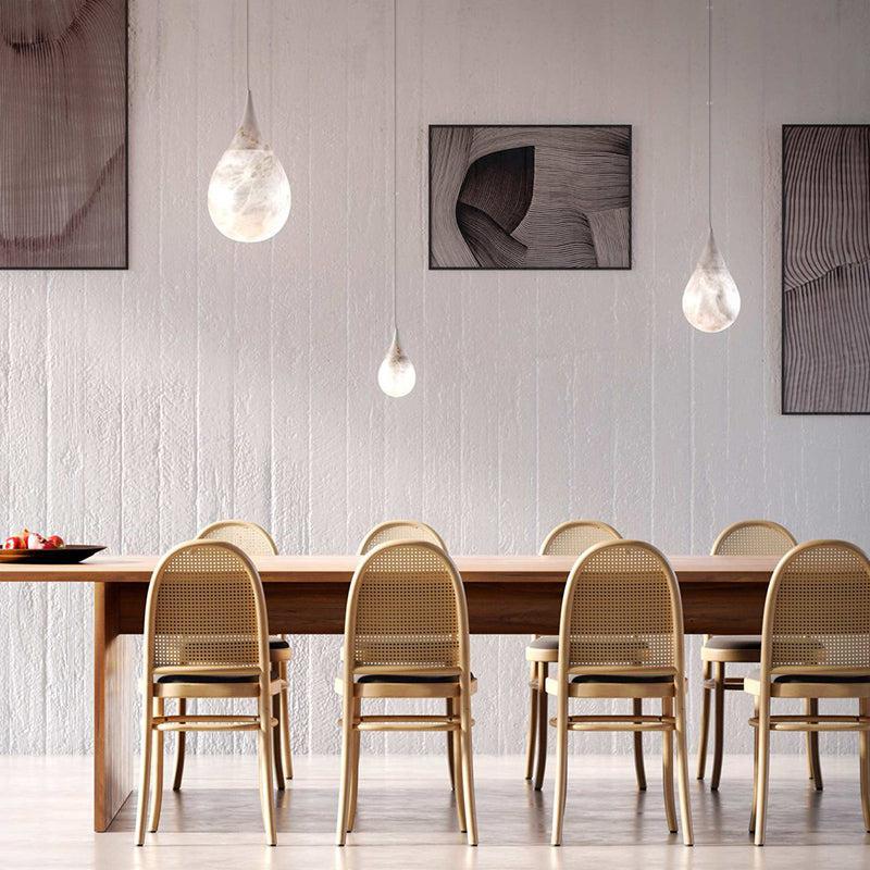 Denise Alabaster Raindrop Pendant Lighting, Dining Table Pendant