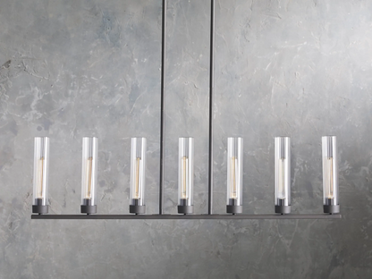 Andreas Modern Glass Linear Chandelier